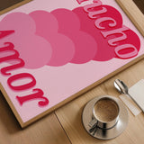 Impression Mucho Amor: Cadre en chêne / A1