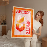 Impression de cocktail dessiné à la main Aperol Spritz: Sans cadre / A2