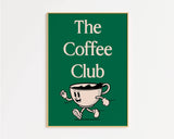 Printing of the coffee club: green / without frame / A1