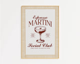 Imprimé Cocktail Espresso Martini: Cadre en chêne / A3