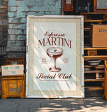 Imprimé Cocktail Espresso Martini: Cadre en chêne / A3