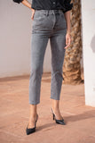 Jean Maryline I Cropped Straight I Gris