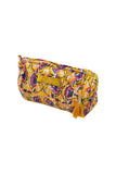 La p'tite cachottière - Trousse Block Print India S imprimé Jaipur matelassé JAUNE