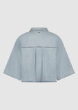 MAE DENIM BLOUSE - Azure blue
