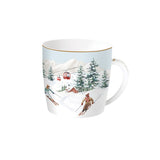 MUG 35CL EN PORCELAINE DANS UNE BOITE METAL CHALET