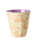 Medium Cup - Cream - Toile de rice Print