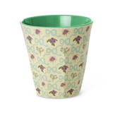 Tasse Medium - Creme - Bogen und Blumenstrauß Druck