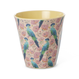 Medium Tumbler - Light Pink - Exotic Bird Print