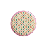 Melamine Cake Plate with Diamond Christmas Tree Print - Small