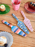 Melamine Cake Server in 3 Asst. A New York Minute Prints