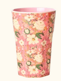 Melamine Cup with Alison Flower Print - Tall - 400 ml