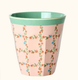 Melamine Cup with Checkered Stencil Print - Medium - 250 ml