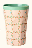 Melamine Cup with Checkered Stencil Print - Tall - 400 ml