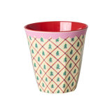 Melaminbecher mit Diamant-Weihnachtsbaum-Aufdruck – mittelgroß – 250 ml