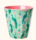 Melamine Cup with Peacock Power Print - Medium - 250 ml