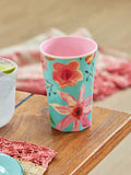 Melamine Cup with Selma Flower Print - Mint - Tall - 400 ml