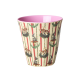 Melamine Cup with Sweet Forest Print - Creme - Medium - 250 ml