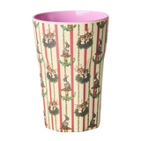 Melamine Cup with Sweet Forest Print - Creme - Tall - 400 ml