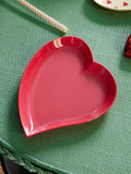 Melamine Heart Plate in Red Kiss Color