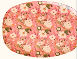 Melamine rectangular flat with alison flower print