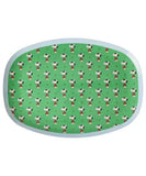 Melamine Rectangular Plate with Green Snoopy Print