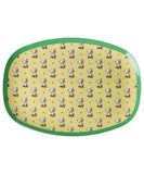 Melamine Rectangular Plate with Yellow Snoopy Print