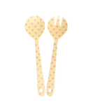 Melamine Salad Spoon and Fork with Heart Print
