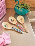 Melamine Salad Spoon in 3 Asst. In New York Minute Prints