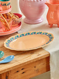 Melamine Serving Dish With Hilma Forever Print and Scallop Edge