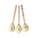 Melamine Teaspoons with 3 Asst. Christmas Print - Single
