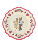 Melamin vintage vacsora Nathalie Lété nyomtatás - piros