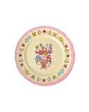 Melamine Vintage Side Plate with Nathalie Lété Print - Pink