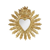 Miroir Ex-Voto Doré D28Cm
