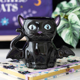 Mug d'Halloween Chat Chauve-souris Gothique Mignon et Effrayant