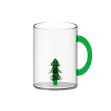 Becher in Borosilikatglas.Cont.:420 ml. Figur: Tannenbaum