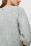 NUSURI BRUSHED SS CARDIGAN - Light grey mel