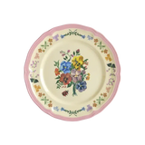 Melamine Vintage Side Plate with Nathalie Lété Print - Pink