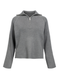 Obývaný rel/s na zips pletený pullover div