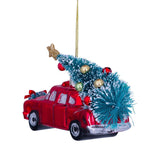 Ornement Noël I Voiture avec sapin