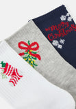 PCCALLY CHRISTMAS SOCKS 3PACK