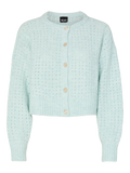 Pcsikka ls o-pescoço knit cardi w.o lã