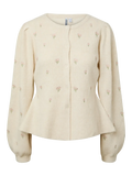 PCSILLY LS PUFF KNIT CARDIGAN EMB BC