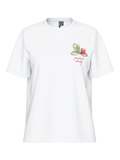 Pcsummer ss printed t-shirt jrs bc i bright white farmers market