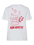 PCTALIA SS PRINTED T-SHIRT JRS BC BON APPETIT