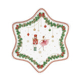 PLAT EN FORME ETOILE D22.5 CM EN PORCELAINE EN BOITE CADEAU MAGIE DE NOEL