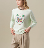 PULL FLEURISSE - MENTHE