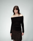 Maglione nero arancione