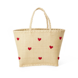 Maza Rafijas soma - dabiska - mīļā sirdis dizains