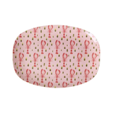 Mali pravokutni veliki ploča - zeleni - ružičasti jastog tiska