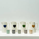 Pichet cœur gm rose L17,8 P12,5 H21,3cm